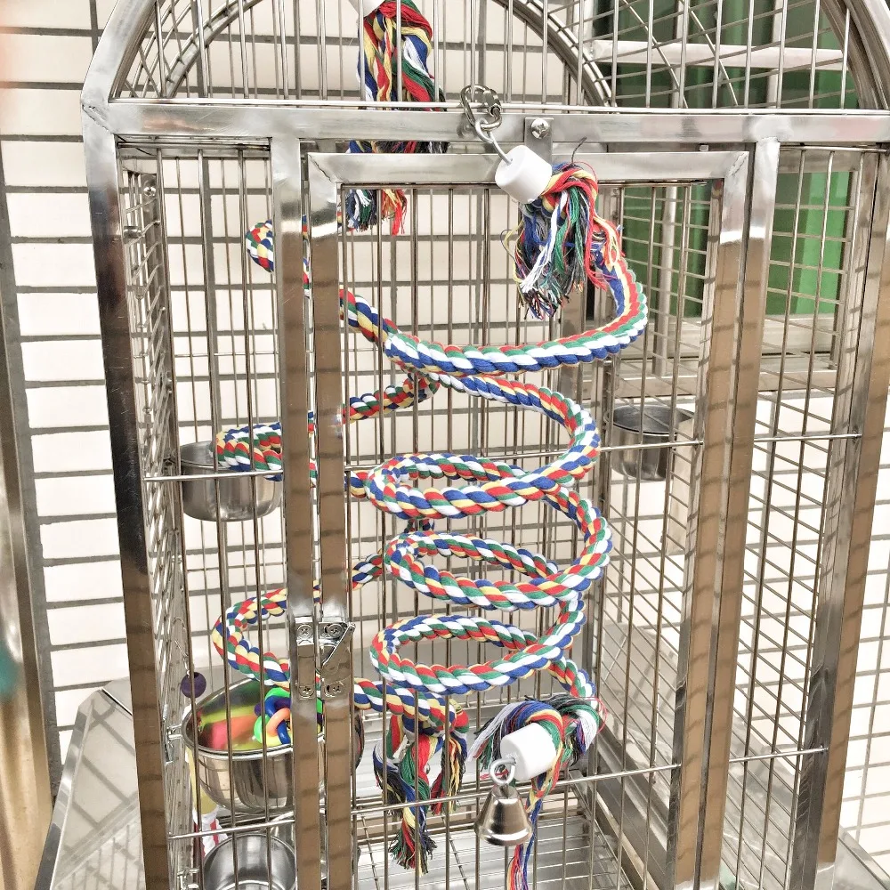 20 &quotХлопок Веревка Игрушки Попугай Попугаи Cockatiels Птица С Колоколом T048|large parrot