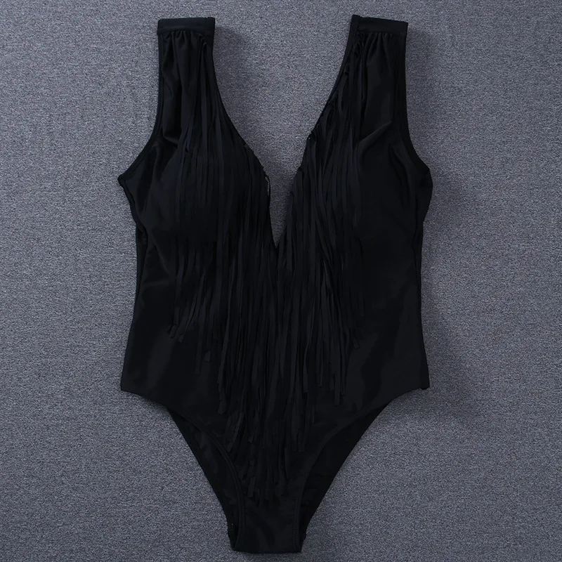 Новинка 2017 слитный купальник с глубоким V-образным вырезом и открытой спиной