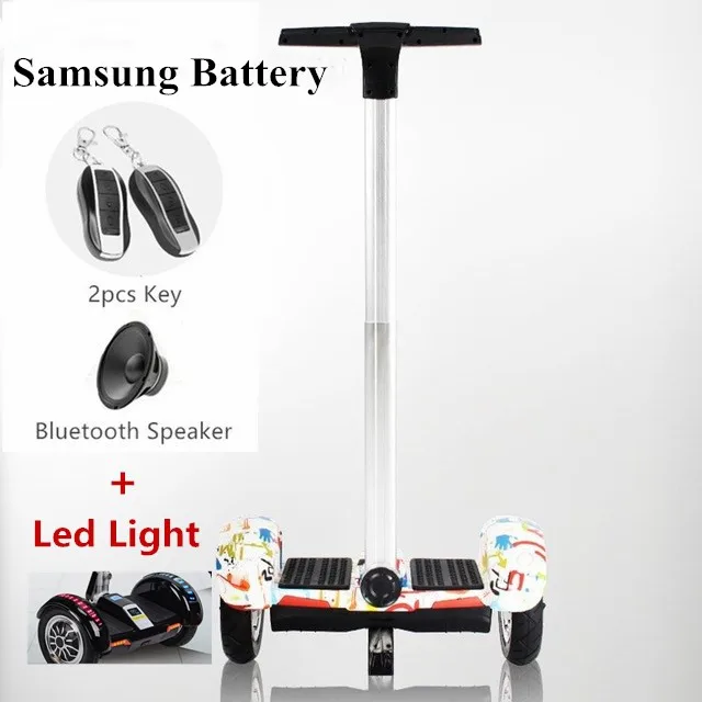 With Led Light 10-дюймовая шпилька для Ховерборда 2 двухколесный самобалансирующийся «умный» от производителя onlywheel в Китае(стандарты Электрический скейтборд UL2272 hover доска рулевого колеса - Цвет: With Led Light