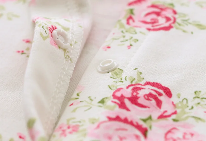 Комбинезон для новорожденных девочек с цветочным принтом и кроватом Летний