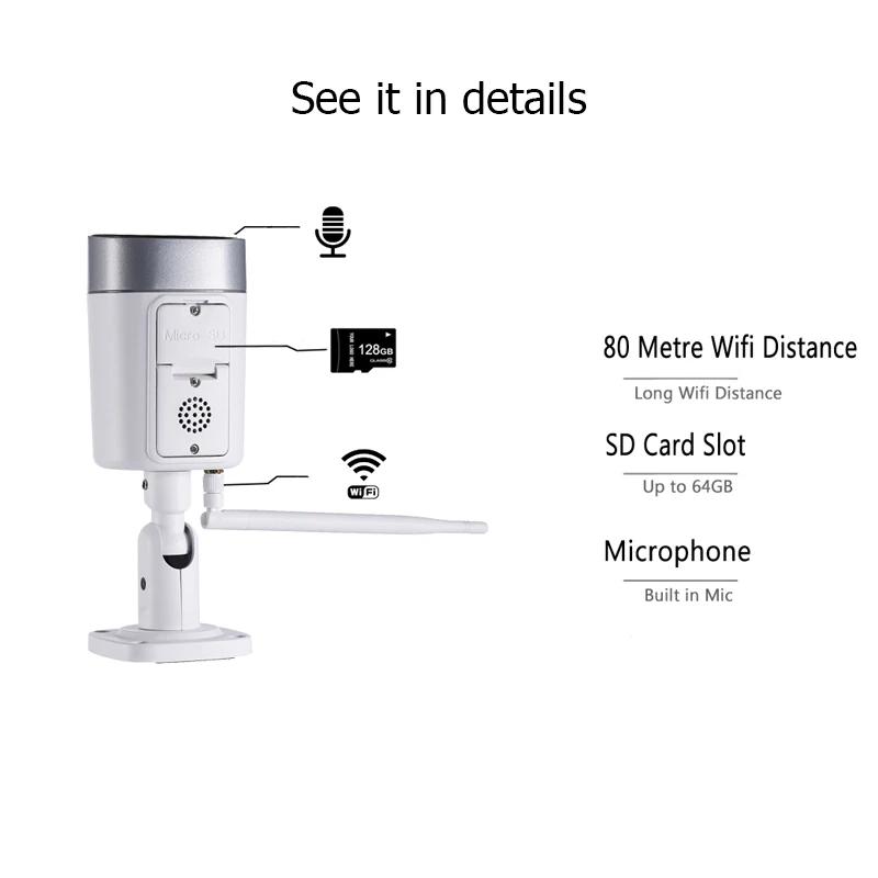 KingCam металлическая наружная 4MP Wifi ip камера HD 2 4G с защитой от атмосферных