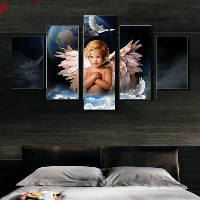 Фото Детская Настенная картина CLSTROSE 5 панелей Современный домашний декор для гостиной