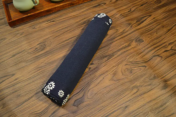 Мешковина льняная чашка Coaster чайное полотенце Коврик для стола Китайский зеленый