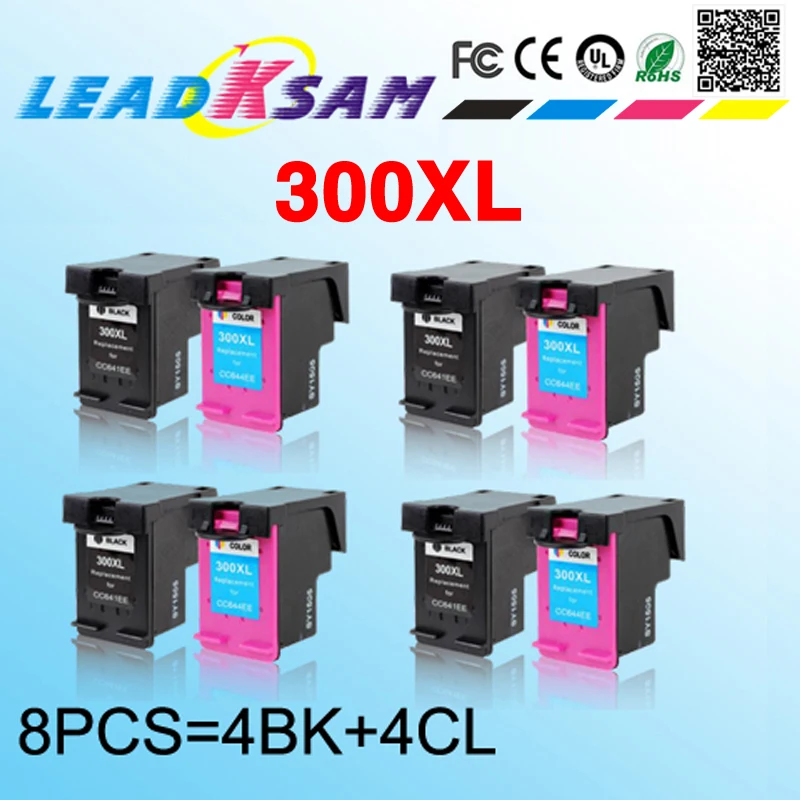 8x чернильные картриджи совместимые с hp300 для 300 300xl Deskjet D1660 D2560 D2660 D5560 F2420 F2480 F2492 F4210