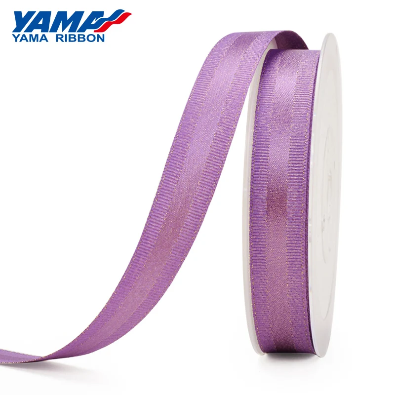 Атласная лента YAMA Gold DRL Grosgrain Edge 9 мм 16 мм 25 мм 38 мм 100 ярдов/рулон 3/" 5/8" " 1,5" Плетеный бант для волос подарочная упаковка - Цвет: grape 463