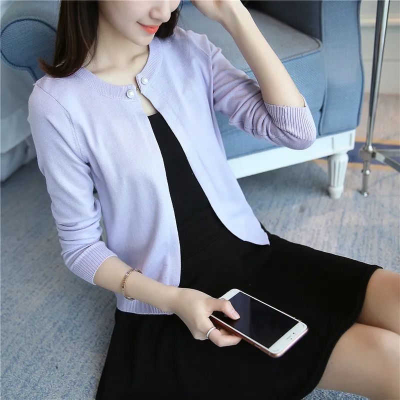 Выберите пять цветов модный без пряжки трикотажный кардиган для женщин новый