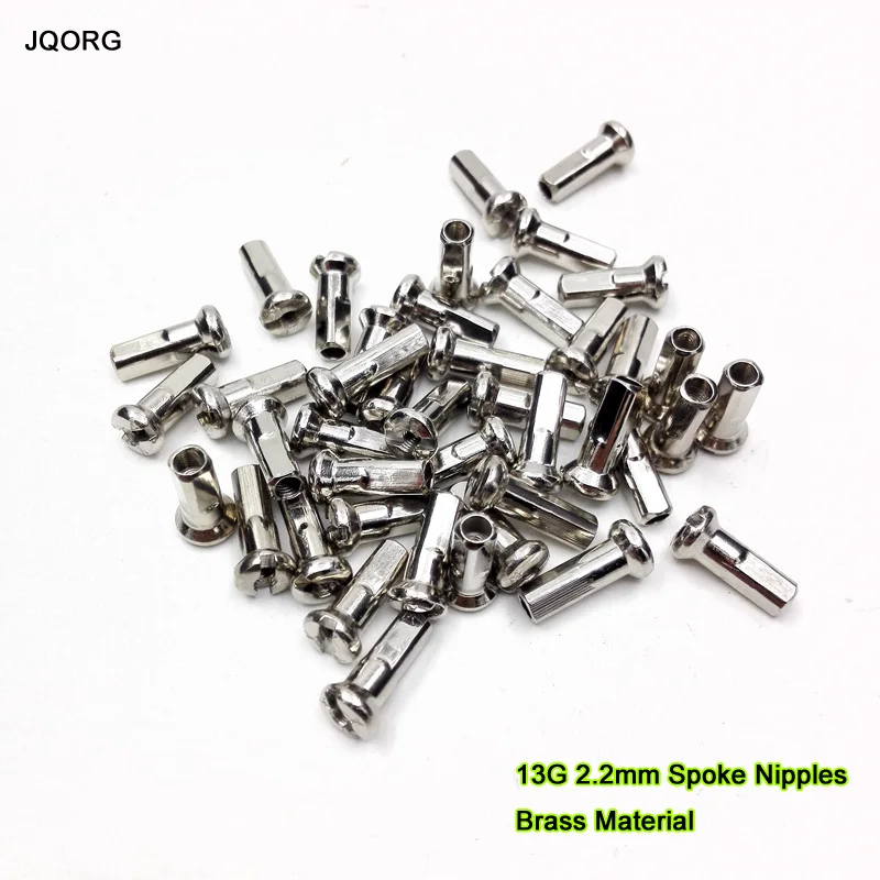 

Brass Material 13G 2.2mm Spoke Nipples Sliver Color Electric Bike Motor Wheel Parts Length 13/16mm Spoke Caps E-bike Spoke Hats