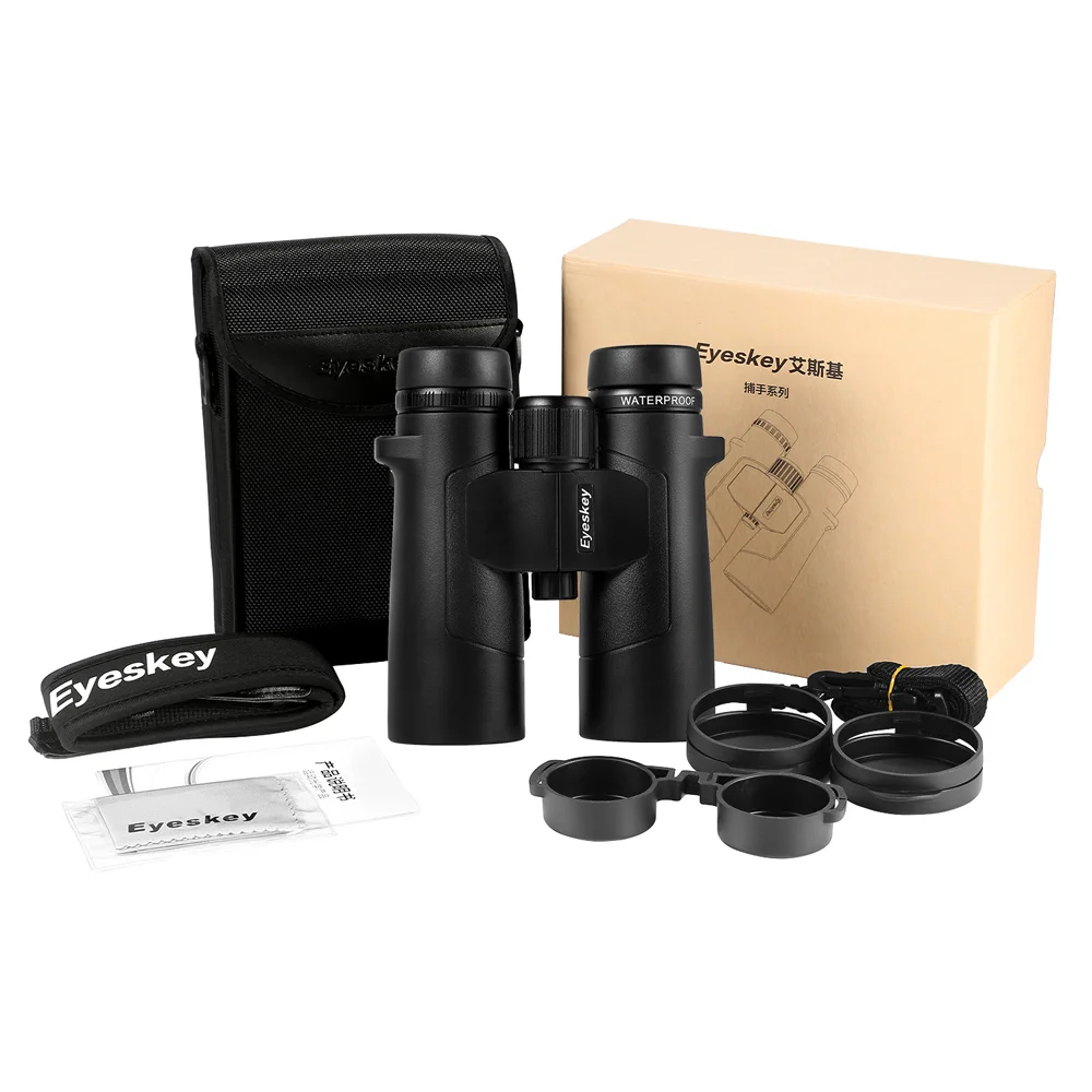 

Eyeskey ED 10x42 Waterproof Super-Multi Coating Binoculars Bak4 Prism Optics High Power Telescope for Camping Hunting Outdoor