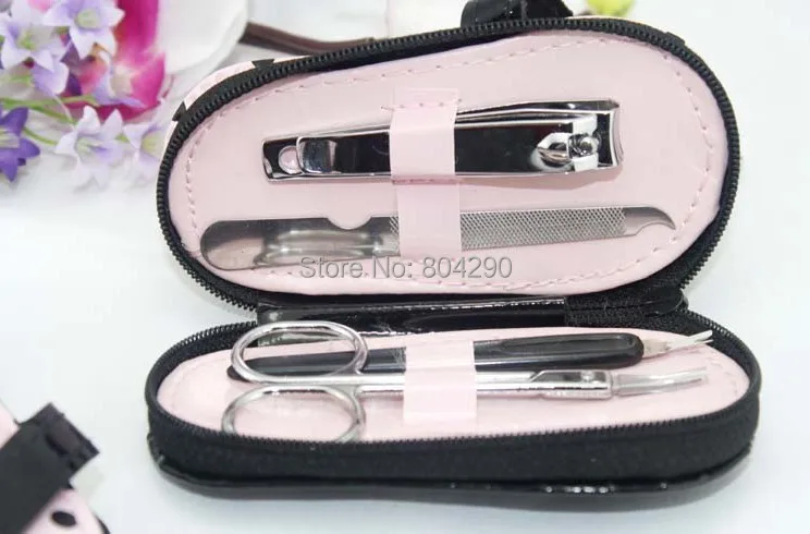 100 SET Wedding Supplies Pink Polka Flip Flop Pedicure Manicure Set Free Shipping | Дом и сад