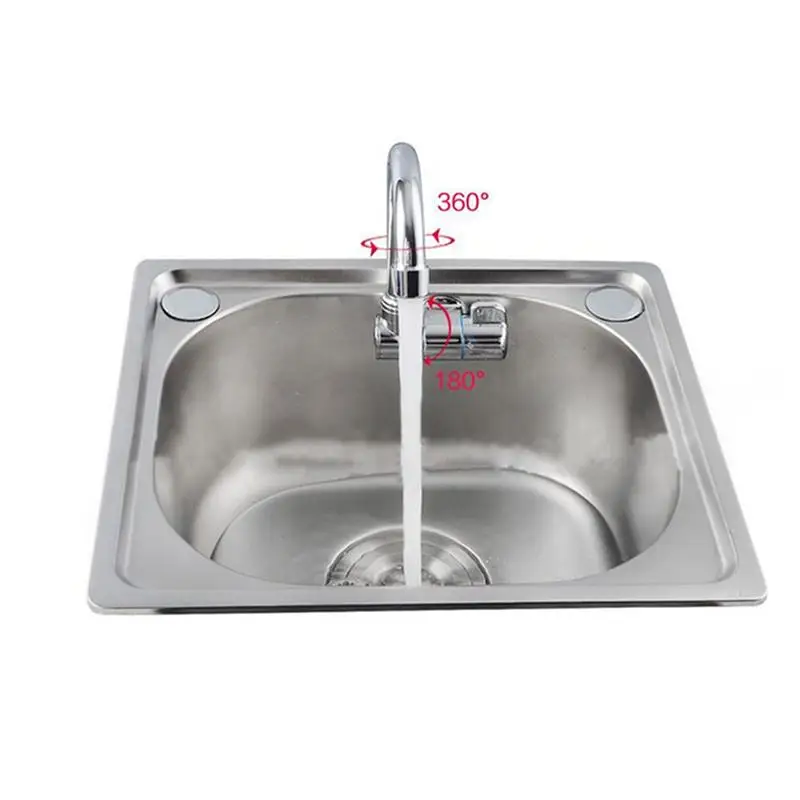 360° rotation copper basin faucet cold deck kitchen folding caravan bathroom tap for rv marine boat deck free global shipping
