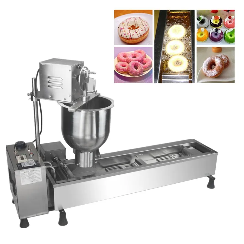 

3 moulds doughnut maker fryer machine with timer automatic counting system mini donut making machine
