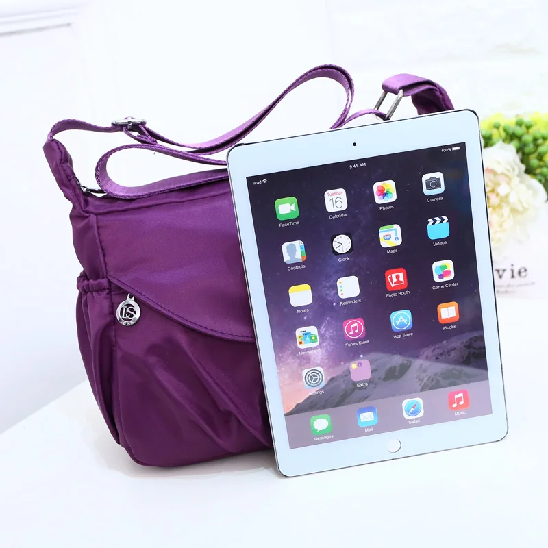 Сумка мессенджер нейлоновая Женская яркий водонепроницаемый саквояж на плечо