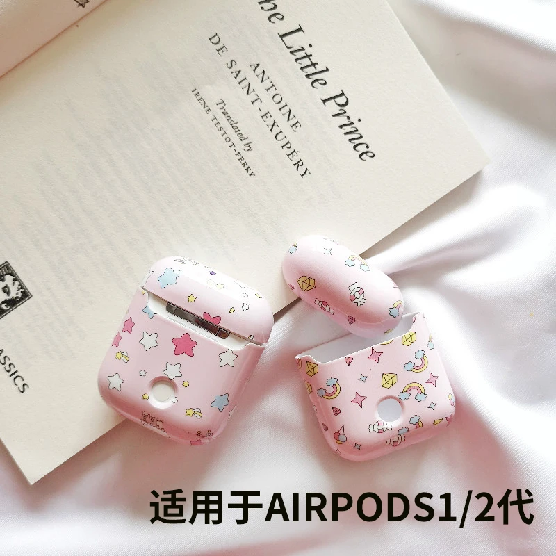 Airpods чехол Единорог Airpods1 / 2 Беспроводная Bluetooth гарнитура розовый девичий ветер