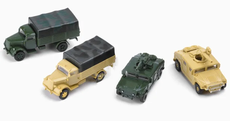 8 комплектов в сборе, американская армия 1/72, пластиковая модель, строительные наборы, игрушки, автомобиль Hummer Camion, полимерная модель, подарок для детей