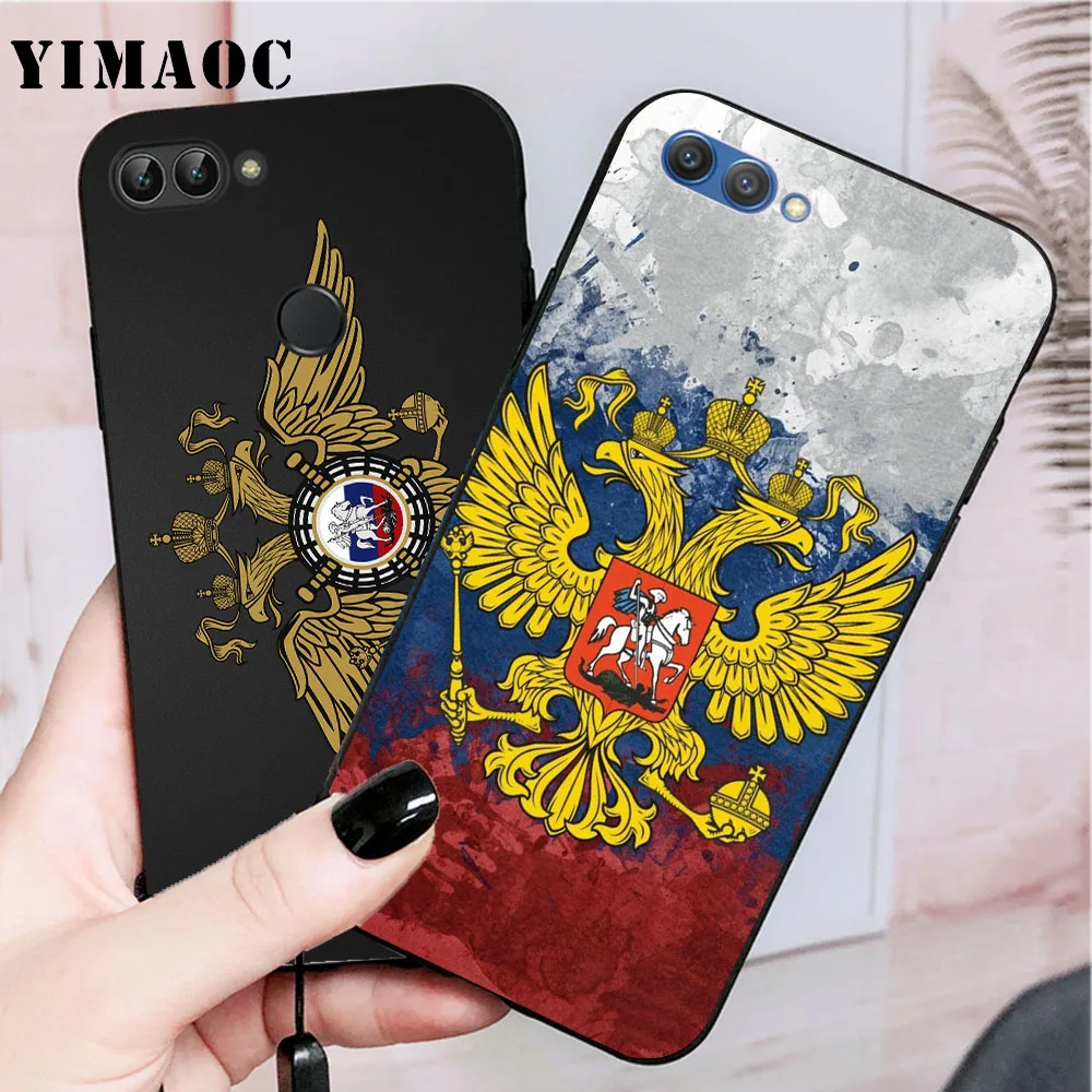 YIMAOC russia Flag coat of arms Soft Case for Huawei Honor Note 10 9 Lite 8C 8X 8 7X 7A 3GB Pro 7C 6A |