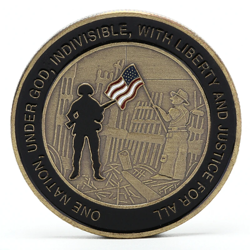 

Fashion United States September 11th Metal Challenge Coin And Challenge SouvenirGold Plated Commemorative Coin US Eagle