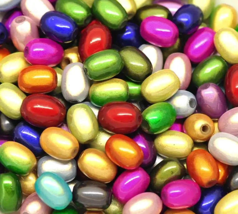 Новинка 100 смешанные чудесные акриловые овальные разделительные бусины 11x8 мм (3/8