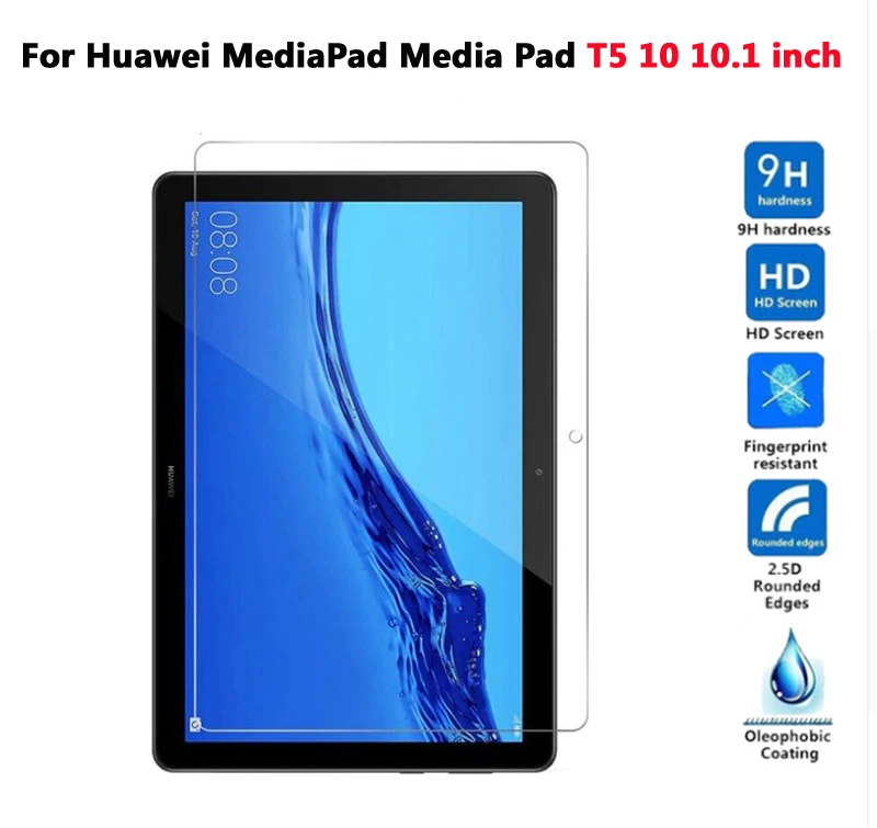 T5 10.1 inch Закаленное стекло для huawei MediaPad T5 10, Защитное стекло для планшета huawei Mediapad M5 Lite 10 C5 8,0 M3 M2 10,0 8,4, пленка - Цвет: T5 10.1 inch
