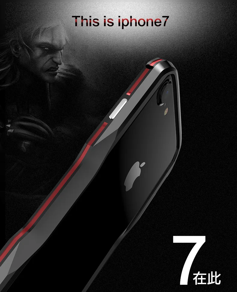 Luphie биколор для iphone 7 7 Plus роскошный бампер чехол Алюминиевый металлический призматическая форма рамка металлическая кнопка чехол для iphone 7 крышка