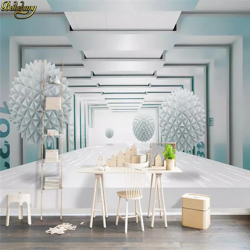 beibehang Custom Photo Wallpaper For Walls TV Background Mural Wall Painting Round ball abstract architectural space paper | Обустройство