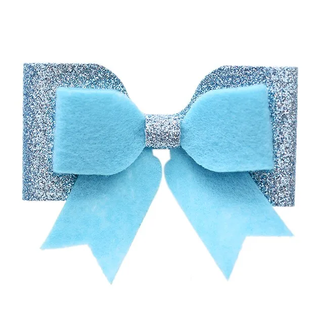 blue 4 ''бутик бант Принцесса заколки для волос повязки для волос с блестками с зажимом Танцевальная вечеринка бант заколка для волос для девочек шпилька аксессуары для волос - Цвет: blue