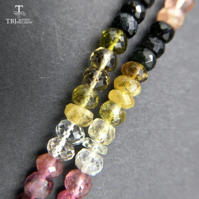 Женское колье с турмалином TBJ ожерелье большого размера застежкой из серебра 100%