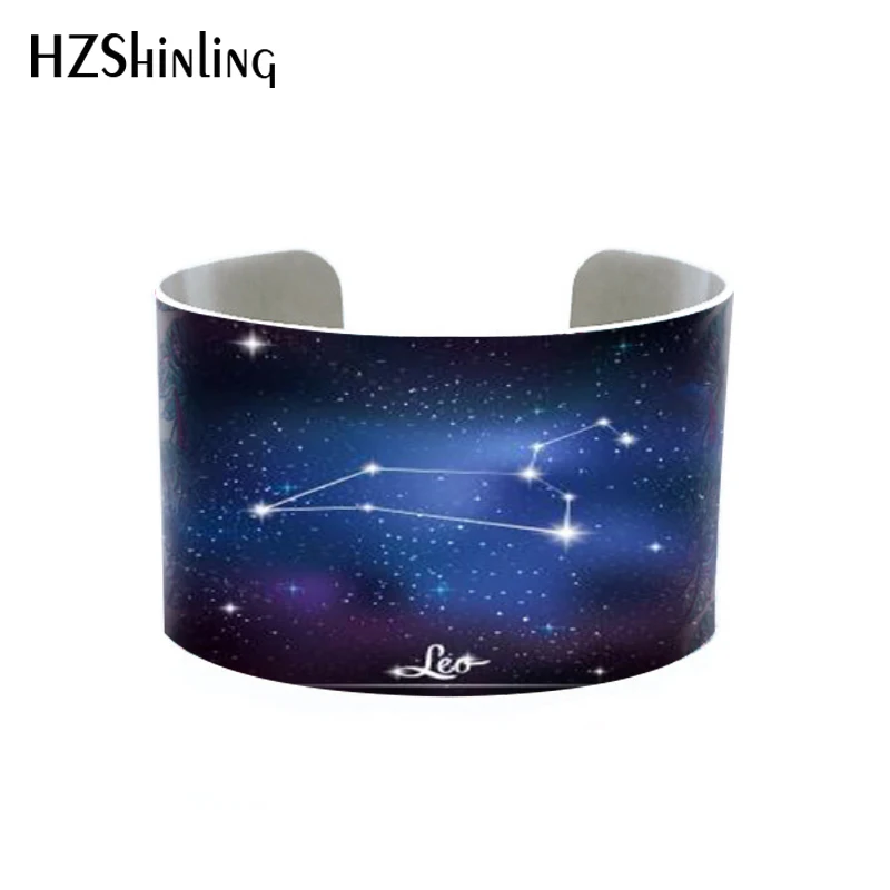 12 Gemini Зодиак Созвездие браслет LeoHandmade из алюминия расширяемый ювелирные изделия
