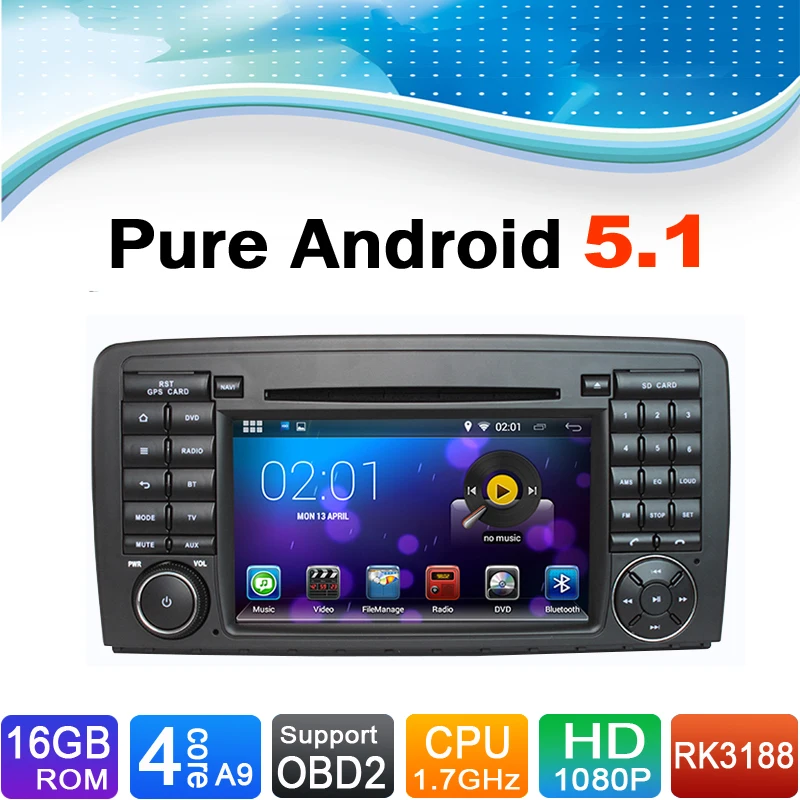 

Pure android 5.1 System,16 GB Flash, 4 Core,HD 1024X600,for Mercedes R Class W251 Car Stereo Media System AutoRadio Auto Radio