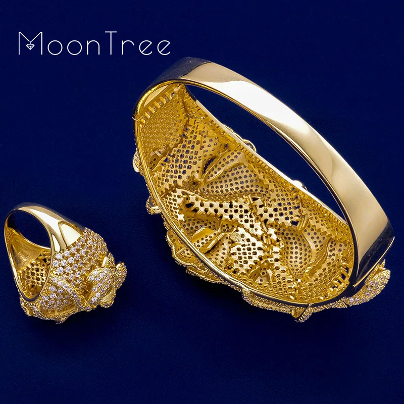 MoonTree цветы бегонии Роскошные подсолнечника Полный AAA кубического циркония для