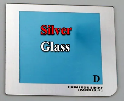 D sivler glass lens ChengHaoRan, 50 шт., серебристый, черный, серый, золотой, пластиковый стеклянный экран, объектив для GBP, защитная крышка, замена для GameBoy Pocket - Цвет: D sivler glass lens
