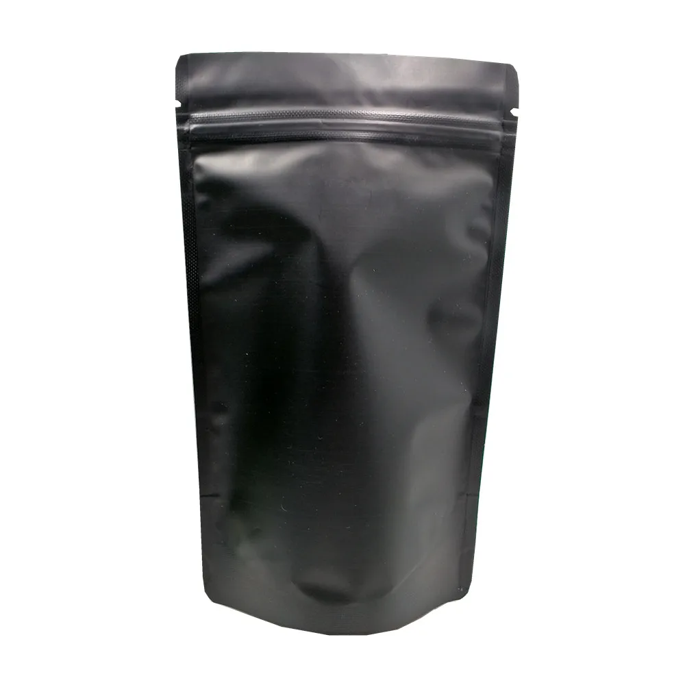 12x20cm matte black 4," x 7,9" матовая красочная подставка на замке замок на сумку сумка самогерметичная молния сумки Doypack мешочки для снеков для хранения сухих продуктов - Цвет: 12x20cm matte black