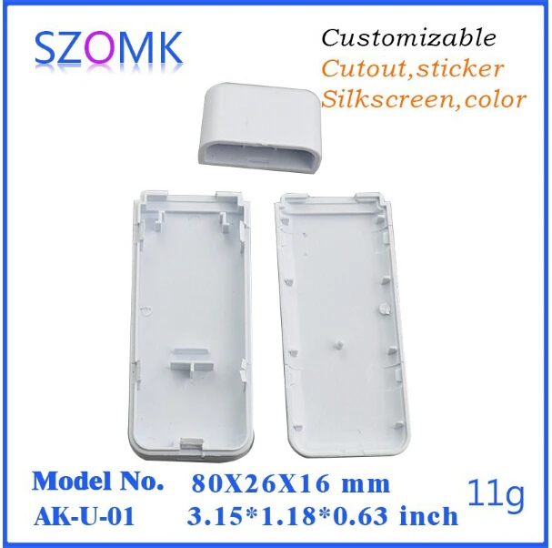 Лидер продаж маленький пластиковый корпус для usb накопителя (1 шт.) 80*22*12 мм новые