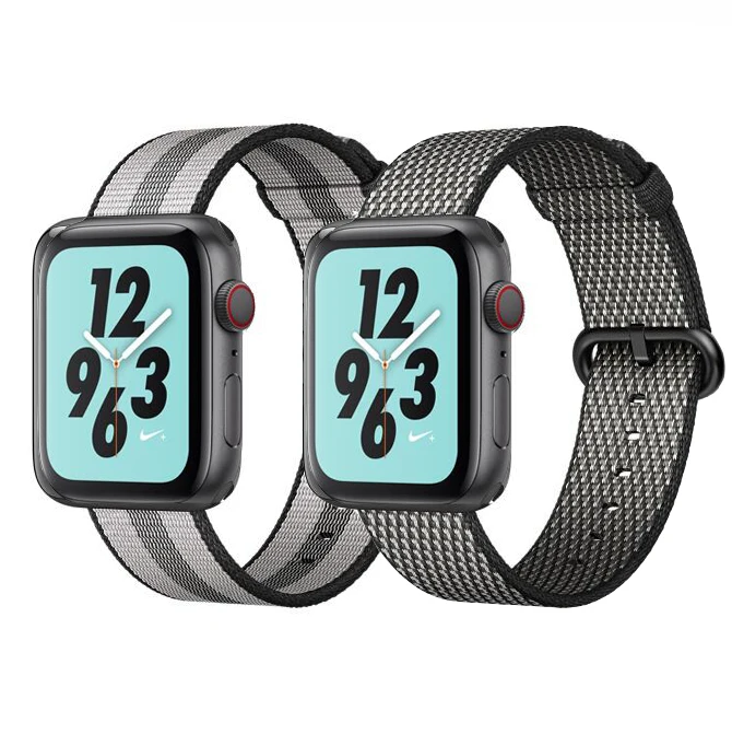 Хит продаж спортивный ремешок для iwatch apple watch нейлоновый тканый 42 мм 38 40 44 серия 4 3 2