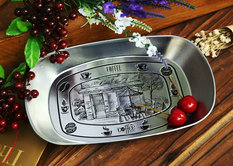 Пять стилей Европейская ретро железная Фруктовая тарелка старшая жестяная