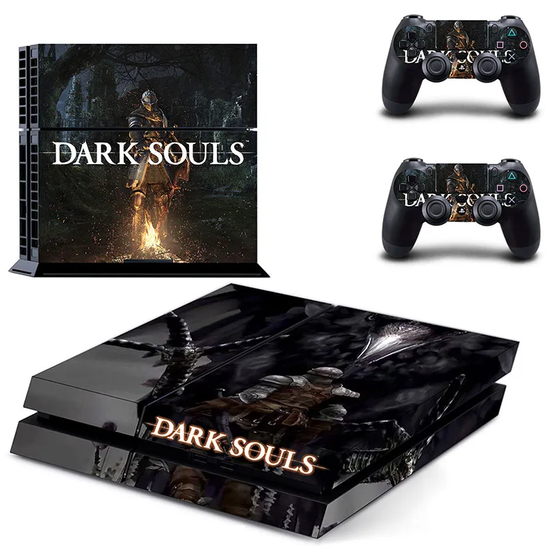 GYTM1585 Наклейка для PS4 из кожи Dark Souls s Vinilo PS 4, игровая станция 4 Pegatina для sony playstation 4, консоль и два контроллера - Цвет: GYTM1585