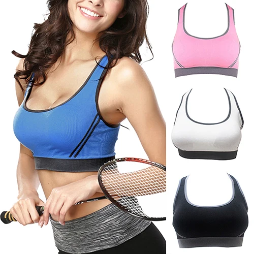 2017 New Sexy Women Fitness Stretch Padded Crop Top Bra | Женская одежда