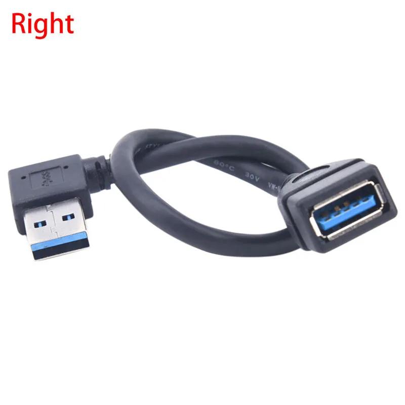Универсальный левый/правый USB 3 0 штекер A Female Up угол 90 градусов удлинитель Кабель
