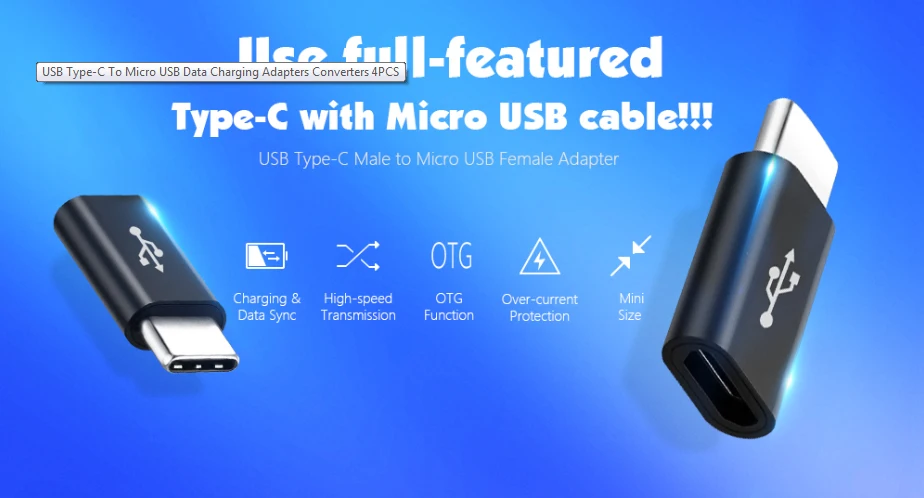 Адаптер USB C 4 шт. адаптер Micro мама-Type папа OTG конвертер для One plus 6 5 Xiaomi mi 8 Huawei Samsung |