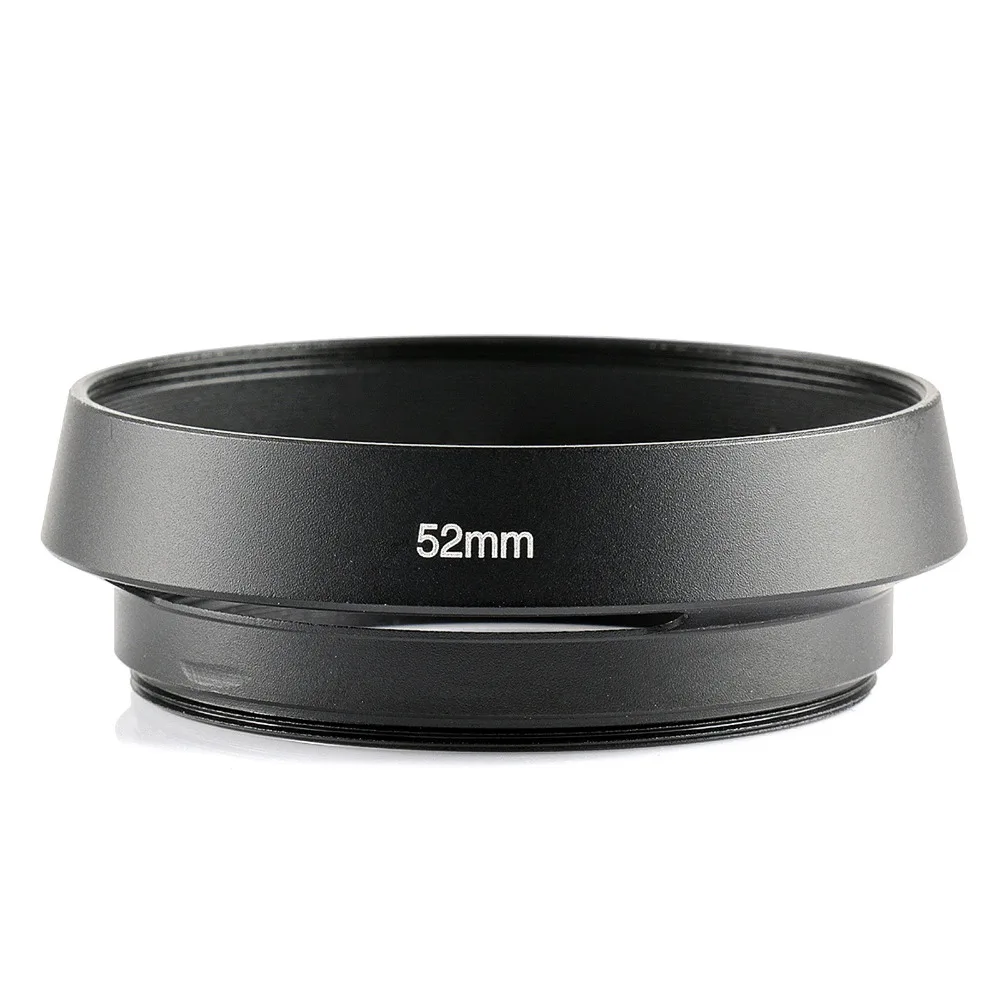 Для Leica M Canon Nikon 52 мм 52 мм металлическая наклонная вентилируемая бленда+ крышка объектива