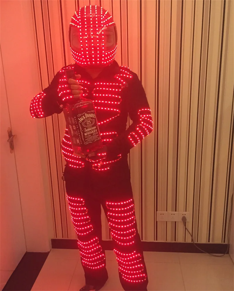 Лидер продаж мигающий светящийся светодиодный светильник робот костюм Kryoman