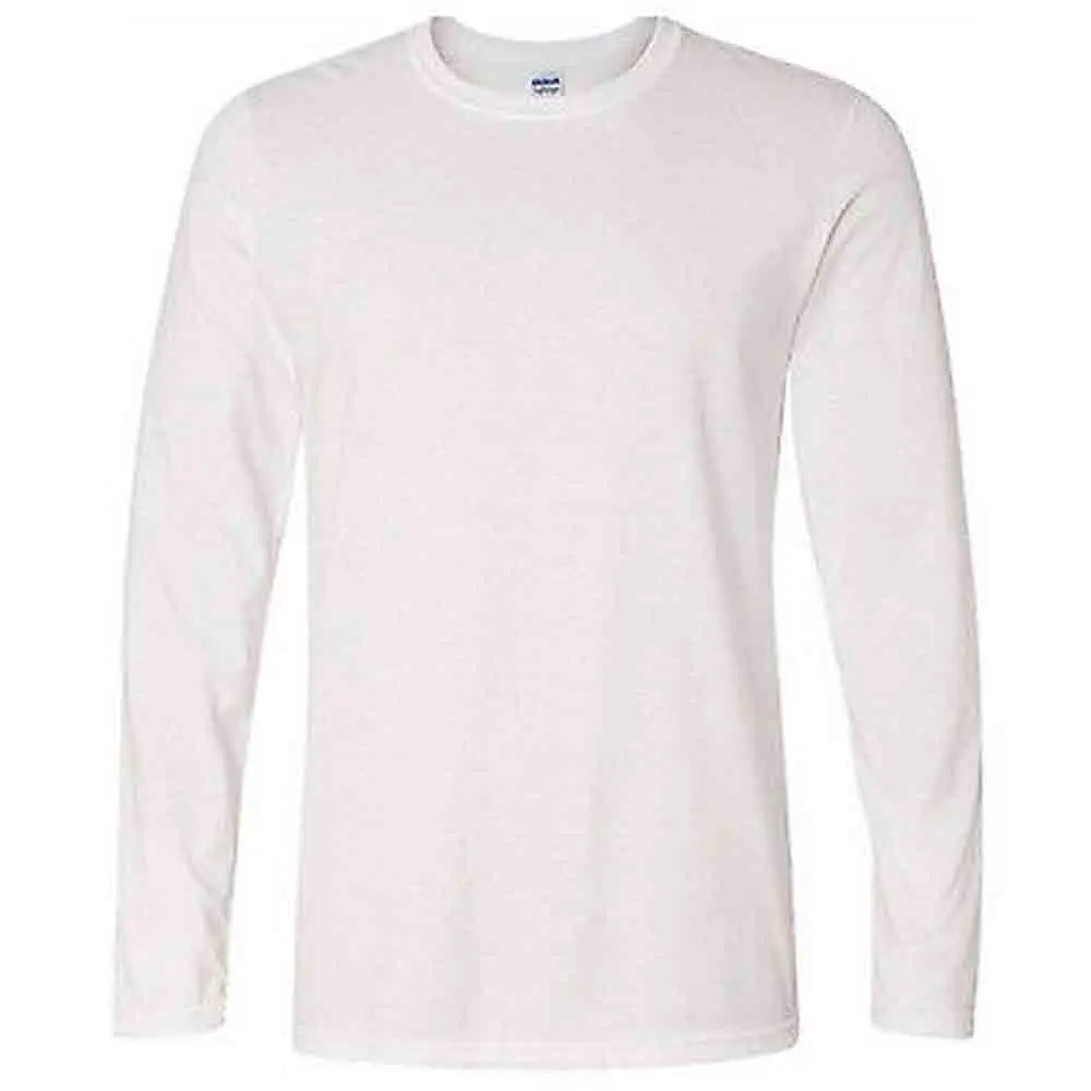 XS XXL классическая мужская футболка с длинным рукавом и О образным вырезом мужские