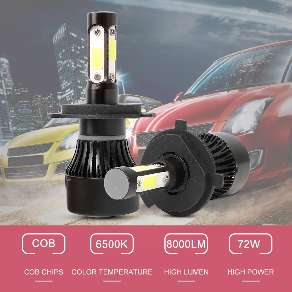 4 Люмен H4 H7 светодиодный автомобильный комплект фар 72 W фары для 8000LM/комплект H1 H11