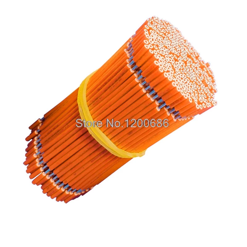 

40CM 5mm half strip off UL1571#28AWG 7/0.12TS Orange 20piece/lot super flexible 28 AWG PVC insulated Wire Electric cable,