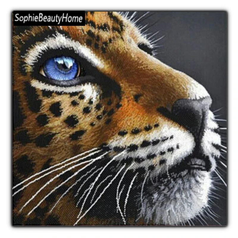 

5D Diy Diamond Painting Cross Stitch Full Diamond Embroidery Mosaic Tiger 3D Pattern Rhinestone Glued Needlework Resin