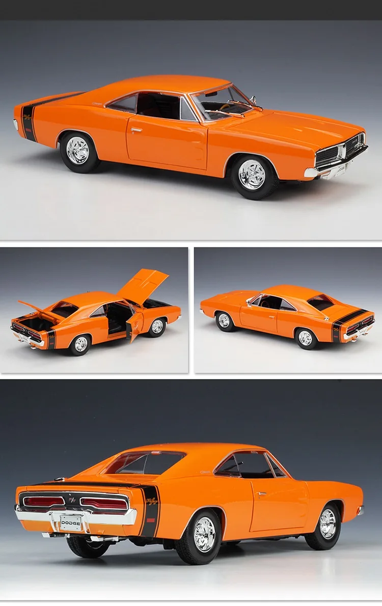 1:18 Maisto Dodge Charger R/T 1969 black/orange Diecast model car