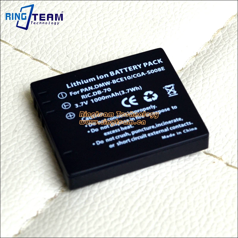 2 шт./лот батарея DMW BCE10 CGA S008 VW VBJ10 для камер Panasonic аккумулятор камера SDR S7 S9 S10 S15 S25 S26