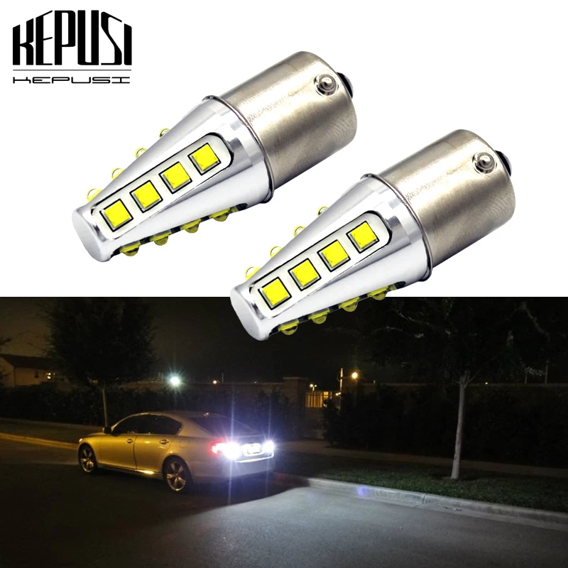 

2X 1156 P21W BA15S 80W cree chip High Power Car LED Rear Reversing Tail Bulb signal light backup lamp sourcing 12V 24V white