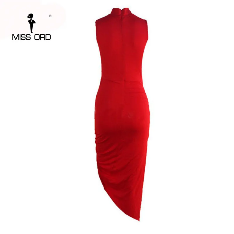 Бесплатная доставка. 2015 мода высокий воротник подол нерегулярные платье