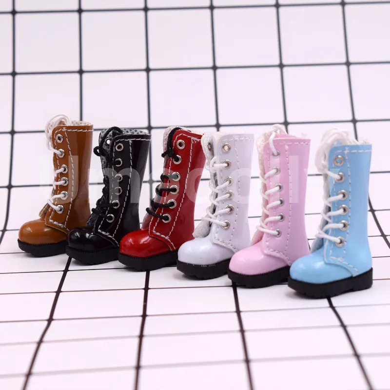 6 цветов, 1 пара крутых модных ботинок martin до середины икры для Blyth, Pullip, Barbies, кукла azone 1/6 аксессуары для кукол