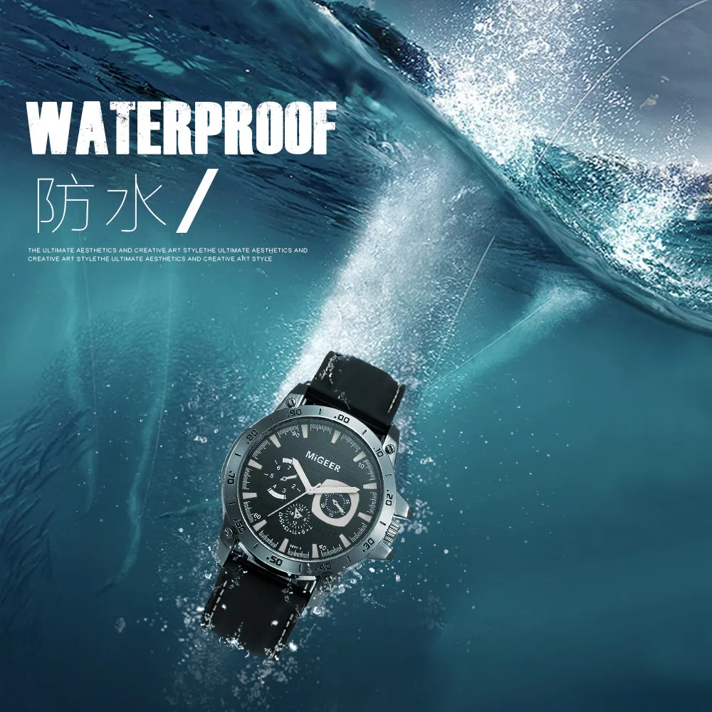 

GENEVA Men's Silicone Watch 2018 Simple Deluxe Stainless Steel Silicone Quartz Watch Bracelet relogio top brand luxury A70